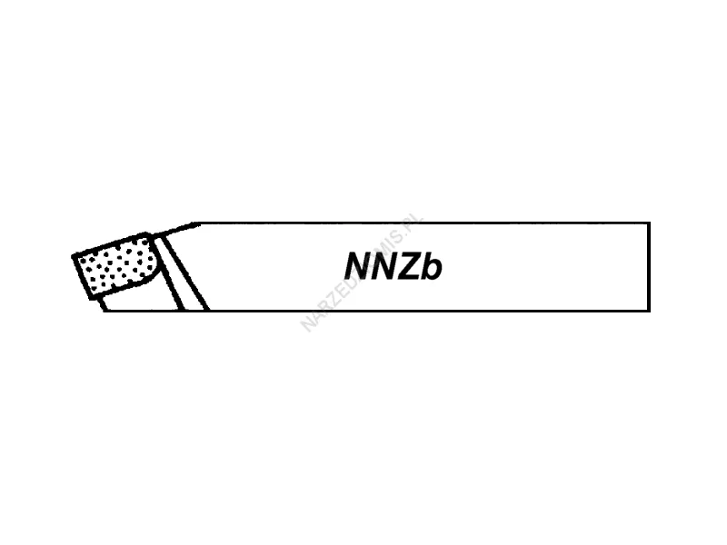 Rysunek techniczny: Nóż tokarski polski prod.NNZb 20x20 S20 ISO1L